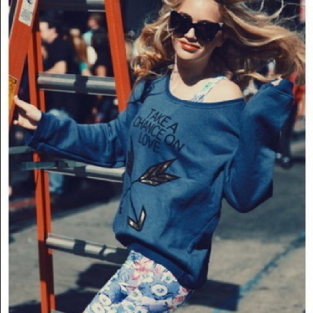 WILDFOX  “TAKE A CHANCE ON LOVE” SWEATSHIRT